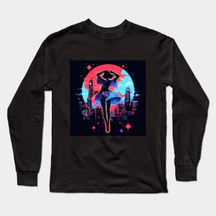 girl dancing night Long Sleeve T-Shirt